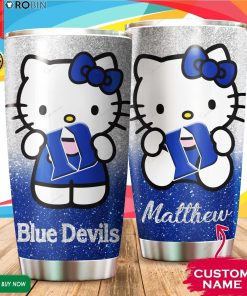 Personalized Hello Kitty Hug Duke Blue Devils 20oz Tumbler Personalized Hello Kitty Hug Duke Blue Devils 20oz Tumbler