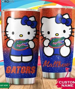 Personalized Hello Kitty Hug Florida Gators 20oz Tumbler