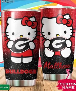 Personalized Hello Kitty Hug Georgia Bulldogs 20oz Tumbler
