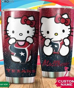 Personalized Hello Kitty Hug Houston Texans 20oz Tumbler Personalized Hello Kitty Hug Houston Texans 20oz Tumbler