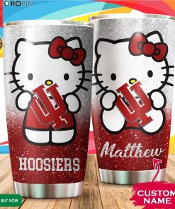 Personalized Hello Kitty Hug Indiana Hoosiers 20oz Tumbler Personalized Hello Kitty Hug Indiana Hoosiers 20oz Tumbler