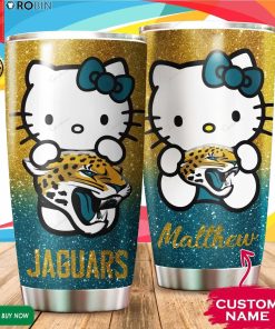 Personalized Hello Kitty Hug Jacksonville Jaguars 20oz Tumbler