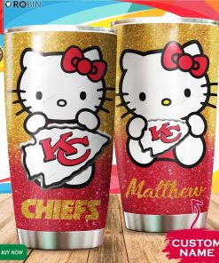 Personalized Hello Kitty Hug Kansas City Chiefs 20oz Tumbler Personalized Hello Kitty Hug Kansas City Chiefs 20oz Tumbler