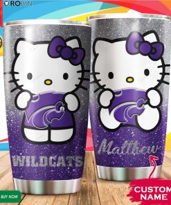 Personalized Hello Kitty Hug Kansas State Wildcats 20oz Tumbler Personalized Hello Kitty Hug Kansas State Wildcats 20oz Tumbler