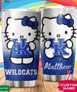 Personalized Hello Kitty Hug Kentucky Wildcats 20oz Tumbler