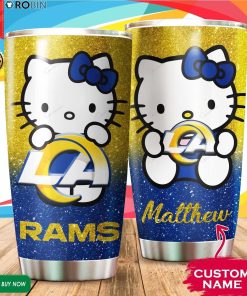 Personalized Hello Kitty Hug Los Angeles Rams 20oz Tumbler Personalized Hello Kitty Hug Los Angeles Rams 20oz Tumbler