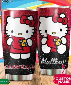 Personalized Hello Kitty Hug Louisville Cardinals 20oz Tumbler Personalized Hello Kitty Hug Louisville Cardinals 20oz Tumbler