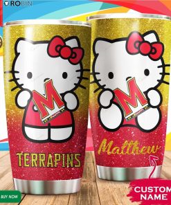 Personalized Hello Kitty Hug Maryland Terrapins 20oz Tumbler Personalized Hello Kitty Hug Maryland Terrapins 20oz Tumbler