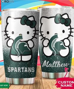 Personalized Hello Kitty Hug Michigan State Spartans 20oz Tumbler Personalized Hello Kitty Hug Michigan State Spartans 20oz Tumbler