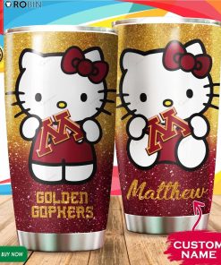 Personalized Hello Kitty Hug Minnesota Golden Gophers 20oz Tumbler Personalized Hello Kitty Hug Minnesota Golden Gophers 20oz Tumbler