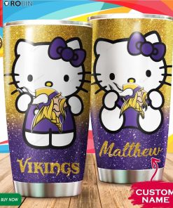 Personalized Hello Kitty Hug Minnesota Vikings 20oz Tumbler
