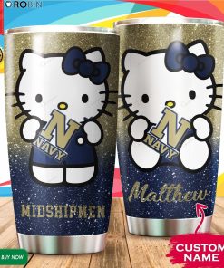 Personalized Hello Kitty Hug Navy Midshipmen 20oz Tumbler Personalized Hello Kitty Hug Navy Midshipmen 20oz Tumbler
