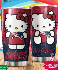 Personalized Hello Kitty Hug New England Patriots 20oz Tumbler Personalized Hello Kitty Hug New England Patriots 20oz Tumbler