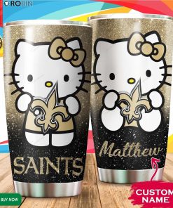 Personalized Hello Kitty Hug New Orleans Saints 20oz Tumbler Personalized Hello Kitty Hug New Orleans Saints 20oz Tumbler