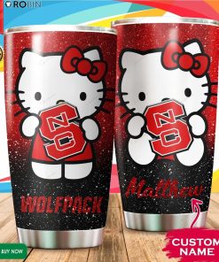 Personalized Hello Kitty Hug North Carolina State Wolfpack 20oz Tumbler Personalized Hello Kitty Hug North Carolina State Wolfpack 20oz Tumbler