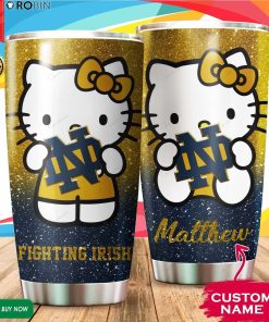 Personalized Hello Kitty Hug Notre Dame Fighting Irish 20oz Tumbler Personalized Hello Kitty Hug Notre Dame Fighting Irish 20oz Tumbler
