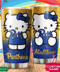Personalized Hello Kitty Hug Pittsburgh Panthers 20oz Tumbler
