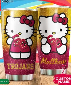 Personalized Hello Kitty Hug USC Trojans 20oz Tumbler Personalized Hello Kitty Hug USC Trojans 20oz Tumbler