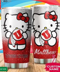 Personalized Hello Kitty Hug Utah Utes 20oz Tumbler