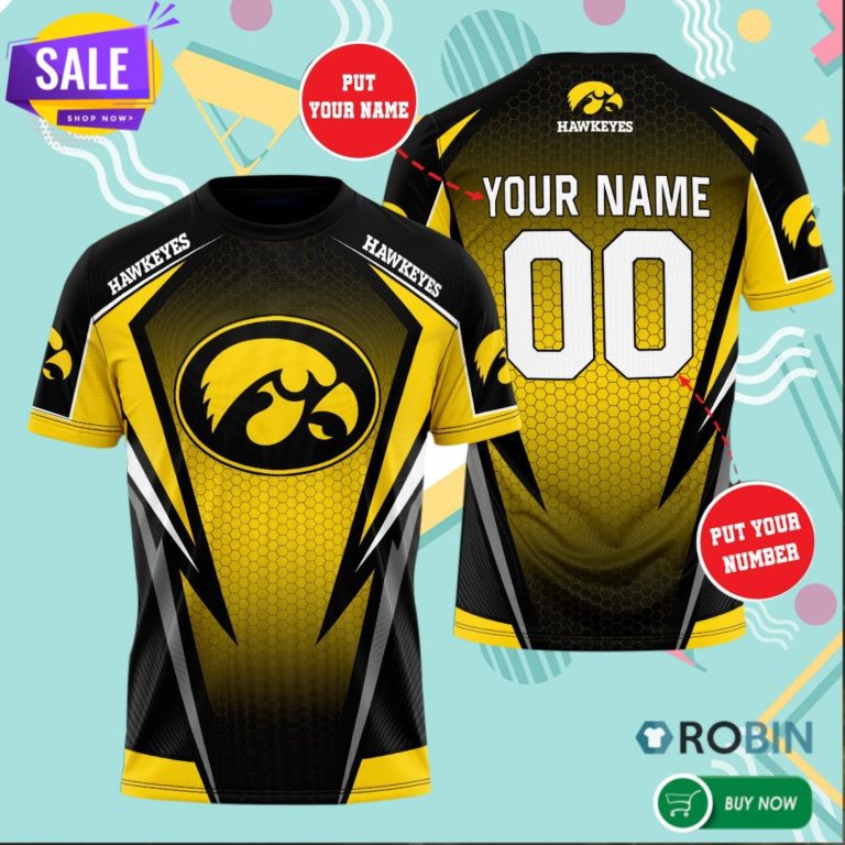 Personalized Iowa Hawkeyes 3D All Over Print T Shirt