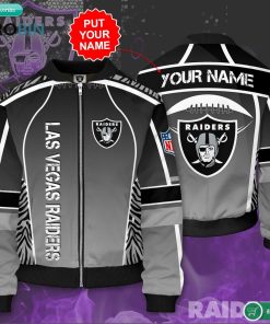 Personalized Las Vegas Raiders Football Bomber Jacket 3D Personalized Las Vegas Raiders Football Bomber Jacket 3D