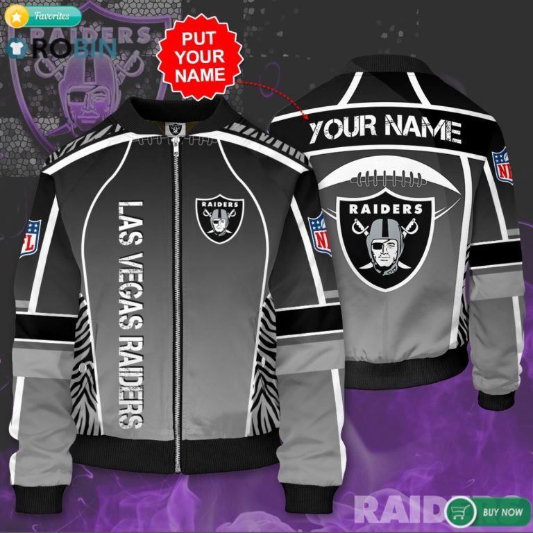 Personalized Las Vegas Raiders Football Bomber Jacket 3D