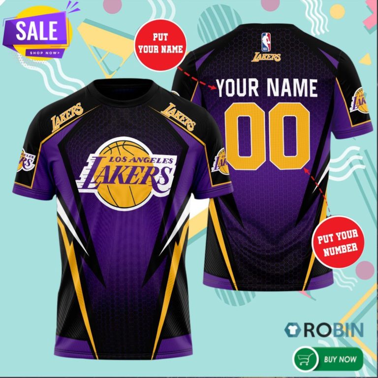 Personalized Los Angeles Lakers 3D All Over Print T Shirt