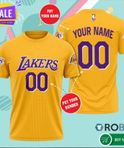 Personalized Los Angeles Lakers Basketball 3D All Over Print T Shirt