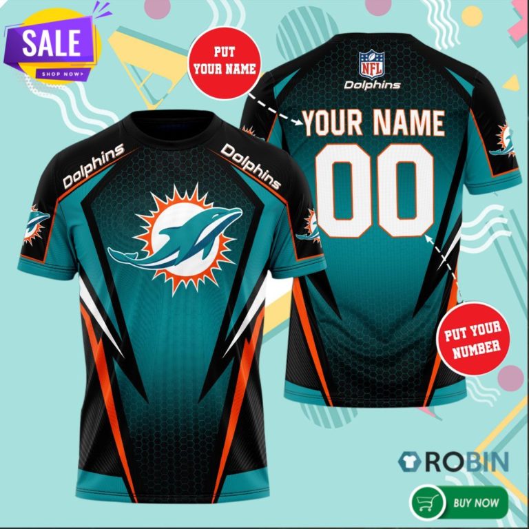 Personalized  Miami Dolphins 3D All Over Print T Shirt