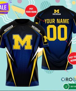 Personalized Michigan Wolverines 3D All Over Print T Shirt Personalized Michigan Wolverines 3D All Over Print T Shirt