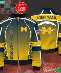 Personalized Michigan Wolverines Bomber Jacket 3D