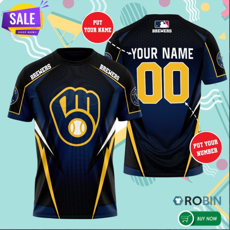 Personalized Milwaukee Brewers 3D All Over Print T Shirt