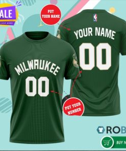 Personalized Milwaukee Bucks 3D All Over Print T Shirt