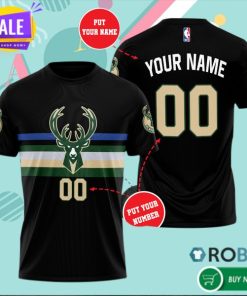 Personalized Milwaukee Bucks Basketball Team 3D All Over Print T Shirt Personalized Milwaukee Bucks Basketball Team 3D All Over Print T Shirt
