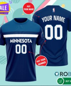 Personalized Minnesota Timberwolves 3D All Over Print T Shirt