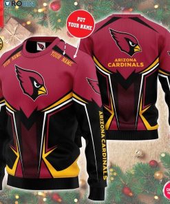 Personalized Name Arizona Cardinals 3D Print Wool Sweater Personalized Name Arizona Cardinals 3D Print Wool Sweater