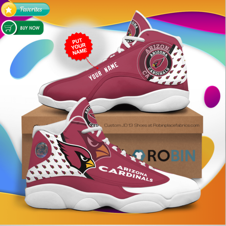 Personalized Name Arizona Cardinals Jordan 13 Sneakers – Custom JD13 Shoes