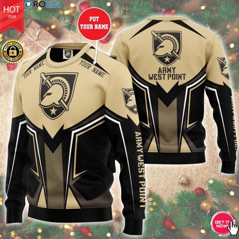 Personalized Name Army Black Knights 3D Print Wool Sweater
