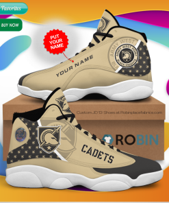 Personalized Name Army Black Knights Jordan 13 Sneakers – Custom JD13 Shoes