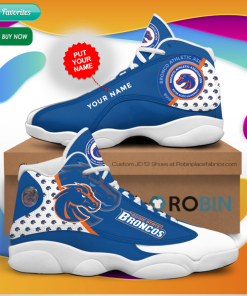 Personalized Name Boise State Broncos Jordan 13 Sneakers – Custom JD13 Shoes