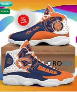 Personalized Name Chicago Bears Football Jordan 13 Sneakers – Custom JD13 Shoes