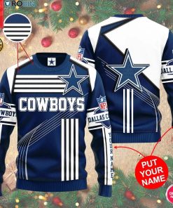 Personalized Name Dallas Cowboys 3D Print Wool Sweater