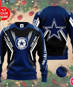 Personalized Name Dallas Cowboys Football 3D Print Wool Sweater
