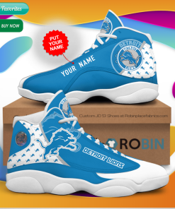 Personalized Name Detroit Lions Jordan 13 Sneakers – Custom JD13 Shoes