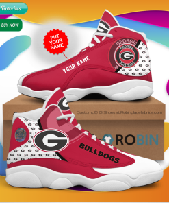 Personalized Name Georgia Bulldogs Jordan 13 Sneakers – Custom JD13 Shoes