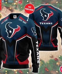 Personalized Name Houston Texans 3D Print Wool Sweater