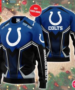 Personalized Name Indianapolis Colts 3D Print Wool Sweater Personalized Name Indianapolis Colts 3D Print Wool Sweater