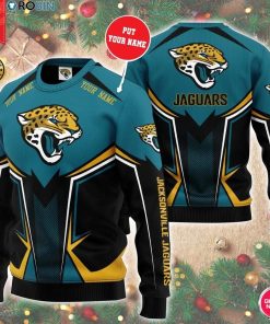Personalized Name Jacksonville Jaguars 3D Print Wool Sweater