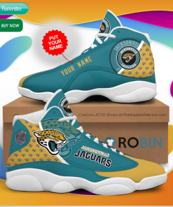 Personalized Name Jacksonville Jaguars Jordan 13 Sneakers – Custom JD13 Shoes Personalized Name Jacksonville Jaguars Jordan 13 Sneakers – Custom JD13 Shoes