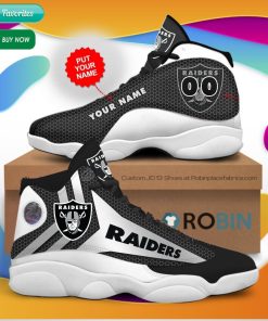 Personalized Name Las Vegas Raiders Jordan 13 Sneakers – Custom JD13 Shoes